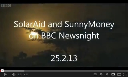 SunnyMoney SolarAid Newsnight